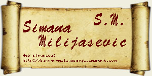 Simana Milijašević vizit kartica